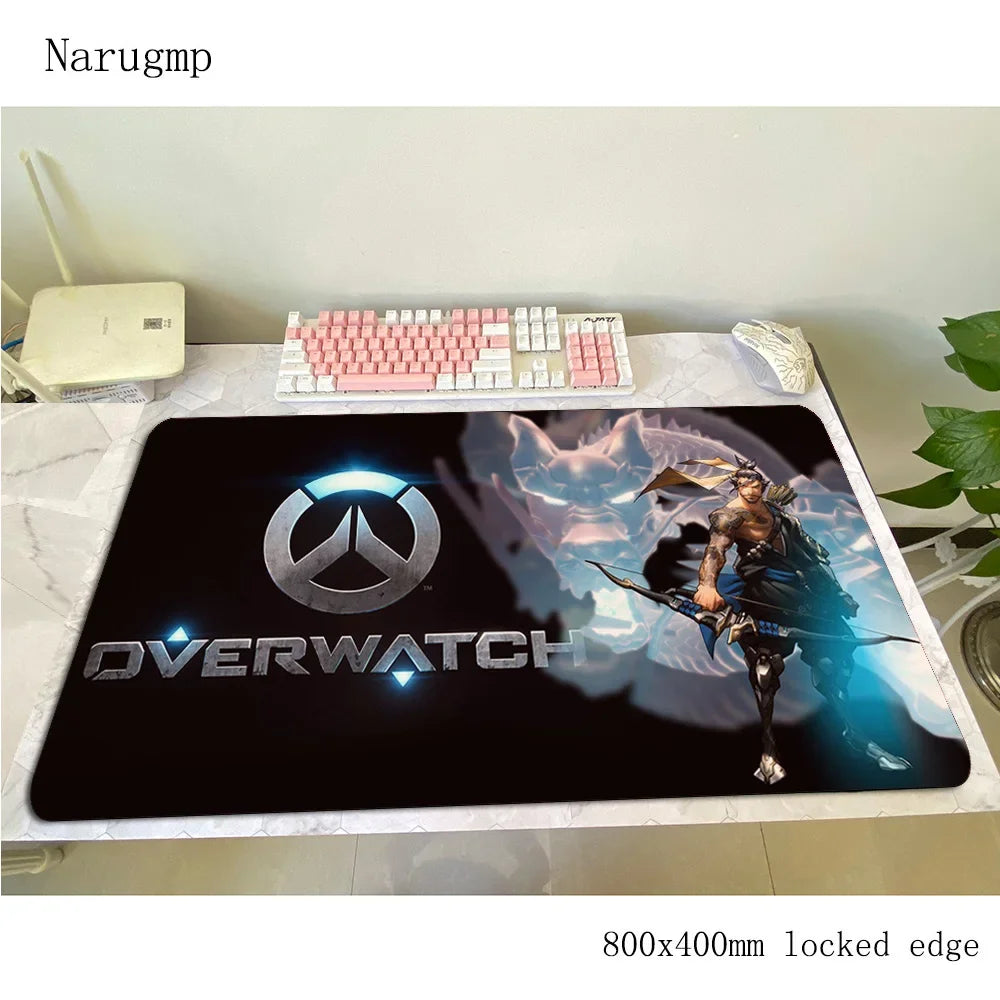 Podkładka pod mysz Overwatch 80x40cm, gamingowa podkładka na biurko, duża mata dla gracza na PC, prezent na Halloween do komputera i notebooka
