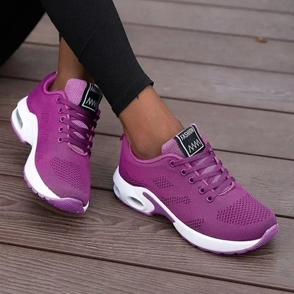 Femmes plate-forme espadrilles décontractées chaussures maille respirant chaussures de course gros sport d'été Tenis chaussures 2024 luxe vulcaniser chaussures