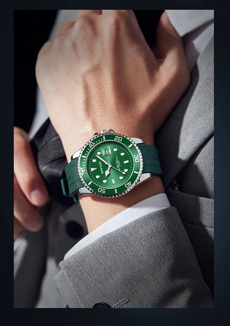 SANDA 7018 Hot Sell Men Quatrz Watch Sport Mens Watches Top Brand Luxury Waterproof Silicone Quartz Clock Men Relogio Masculino