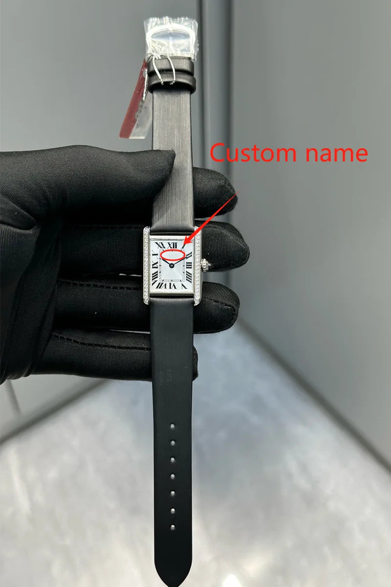 Custom 1:1 square high-end men's watches waterproof Luxury stainless steel women's watches business sports quartz watches ladies