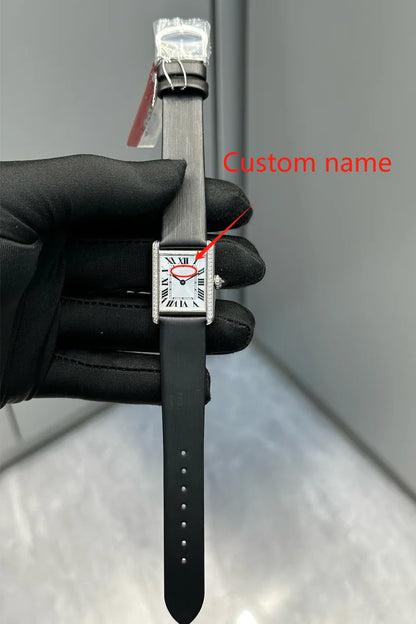 Custom 1:1 square high-end men's watches waterproof Luxury stainless steel women's watches business sports quartz watches ladies