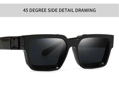 Cycling Brand Rectangle Sunglasses Men Women Luxury Shades Retro Square Sun Glasses Eyewear Trend Punk Eyeglasses For Male