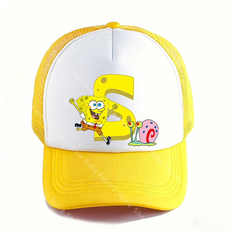 Spongebobs 4.72inch Baseball Caps for Adult Boys Kawaii Sports Breathable Mesh Hat Cute Cartoon Anime Sunbonnet Birthday Gifts