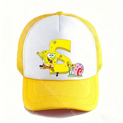 Spongebobs 4.72inch Baseball Caps for Adult Boys Kawaii Sports Breathable Mesh Hat Cute Cartoon Anime Sunbonnet Birthday Gifts