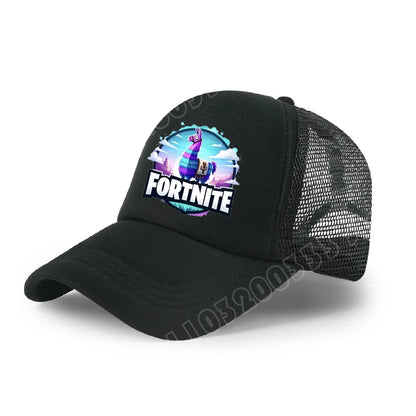 Fortnite Baseball Cap Cartoon Game Printed Hat Kids Summer Breathable Mesh Hat Adjustable Peaked Cap Childrens Birthday Gift