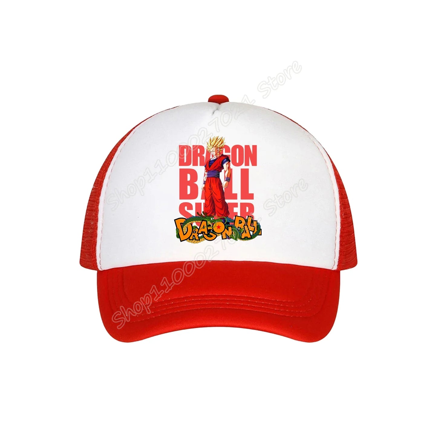 Dragon Ball Goku Peaked Cap Cartoon Pattern Baseball Caps Kawaii Anime Summer Breathable Mesh Hat Parent-child Hats Peacoat Gift