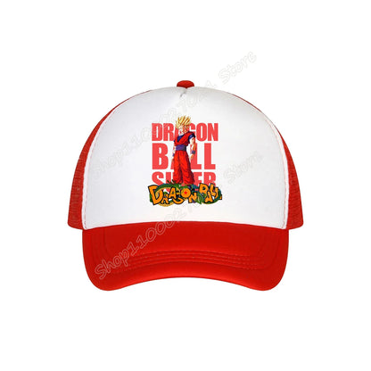Dragon Ball Goku Peaked Cap Cartoon Pattern Baseball Caps Kawaii Anime Summer Breathable Mesh Hat Parent-child Hats Peacoat Gift