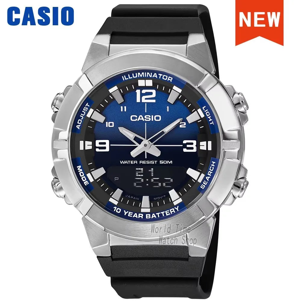 Casio watch for men top luxury set quartz 50m Waterproof  military dual display Watch relogio masculino AMW-870