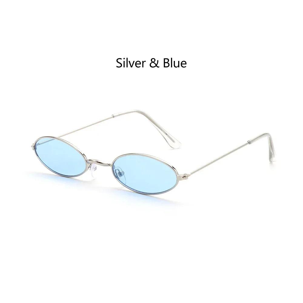1PC Unisex Retro Small Frame Oval Sunglasses UV400 Fashion Design Sun Glasses Summer Vintage Shades Eyeglasses Accessories