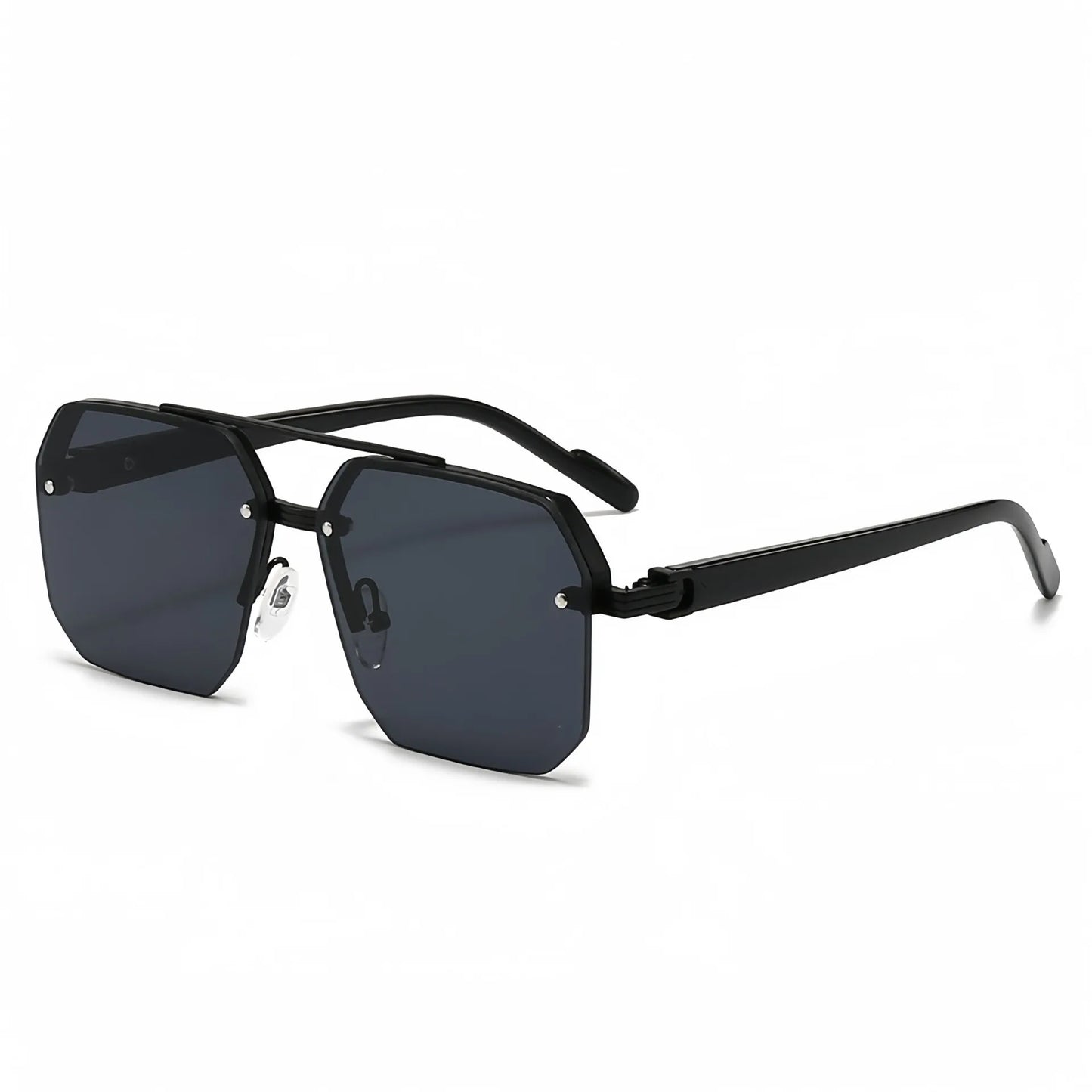 2026New Man Woman Sun Glasses Fashion Versatile UV400 Sunglasses High Quality Half-Frame Shades Unisex Double Beam Design Sunnie