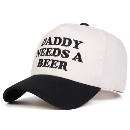 Unisex DADDY NEEDS A BEER Letter Embroidery Baseball Caps Spring Autumn Outdoor Adjustable Casual Hats Sunscreen Hat Sports Cap