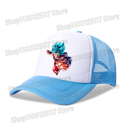 Dragons Ball Baseball Cap Anime Printed Caps Breathable Peaked Hat Cartoon Goku Summer Sports Snapback Mesh Sunhat Children Gift