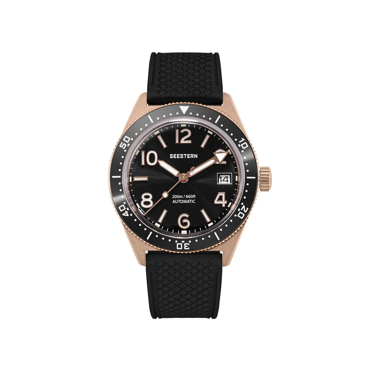 SEESTERN Diver Men's Watch Automatic Mechanical Wristwatches NH35 Movement Ceramic Bezel 20Bar Waterproof Sapphire Luminous S434-2