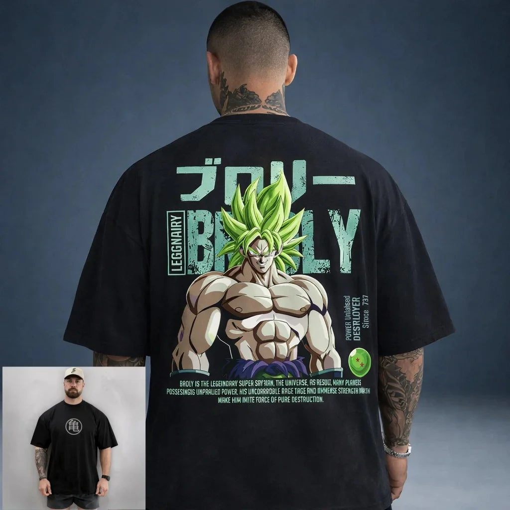 2026 Summer Dragon Ball Series Oversized T-shirt  100_ Cotton High Quality  Unisex Retro Casual & Breathable for Adults & Kids