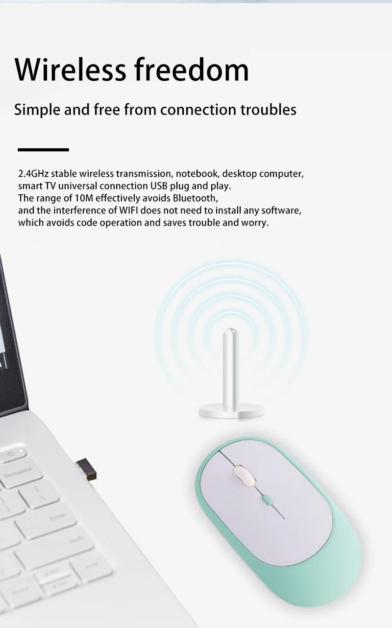 Bezdrôtová myš Lenovo USB, nabíjateľná, ergonomická, s nastaviteľným DPI, tichá kancelárska optická myš 2.4G Bluetooth na hry a kanceláriu