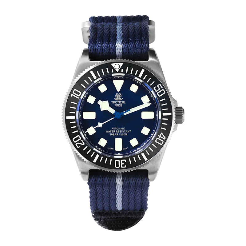 Tactical Frog FXD V4 Mechanical Watch NH35 Automatic Movement Titanium Mens Watches 200m Waterproof Sapphire Luminous 42mm Watch
