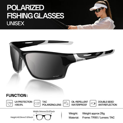 KAPVOE Outdoor Polarized Fishing Sunglasses Beach Ocean Sea Fishing Cycling UV400 MTB Sunglasses Bicycle Sports Hiking Eyewear