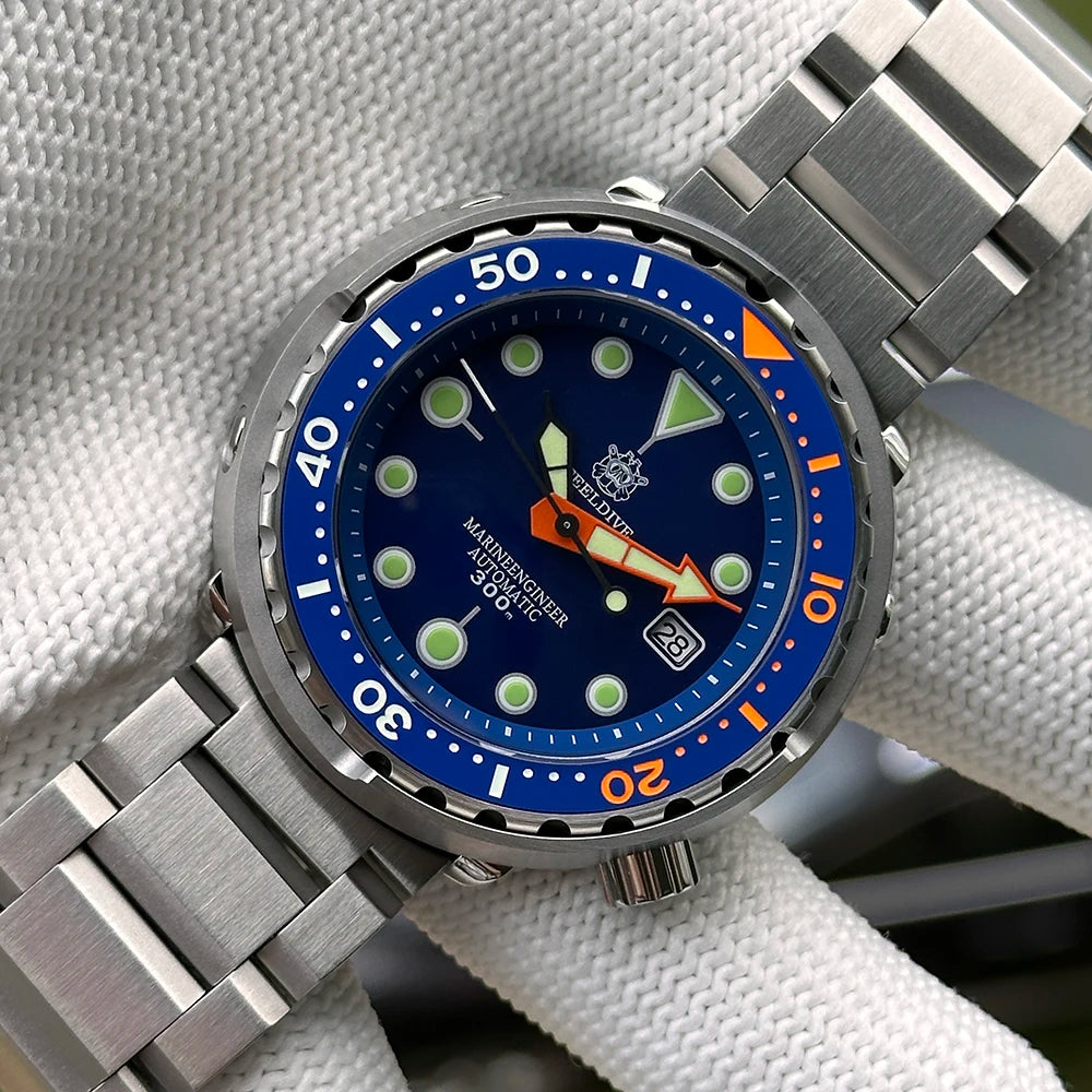 2025 Tuna Can Classic Watch For Men STEELDIVE SD1975C Super Luminous Ceramic Bezel 300M Waterproof NH35 Movement Dive Wristwatch