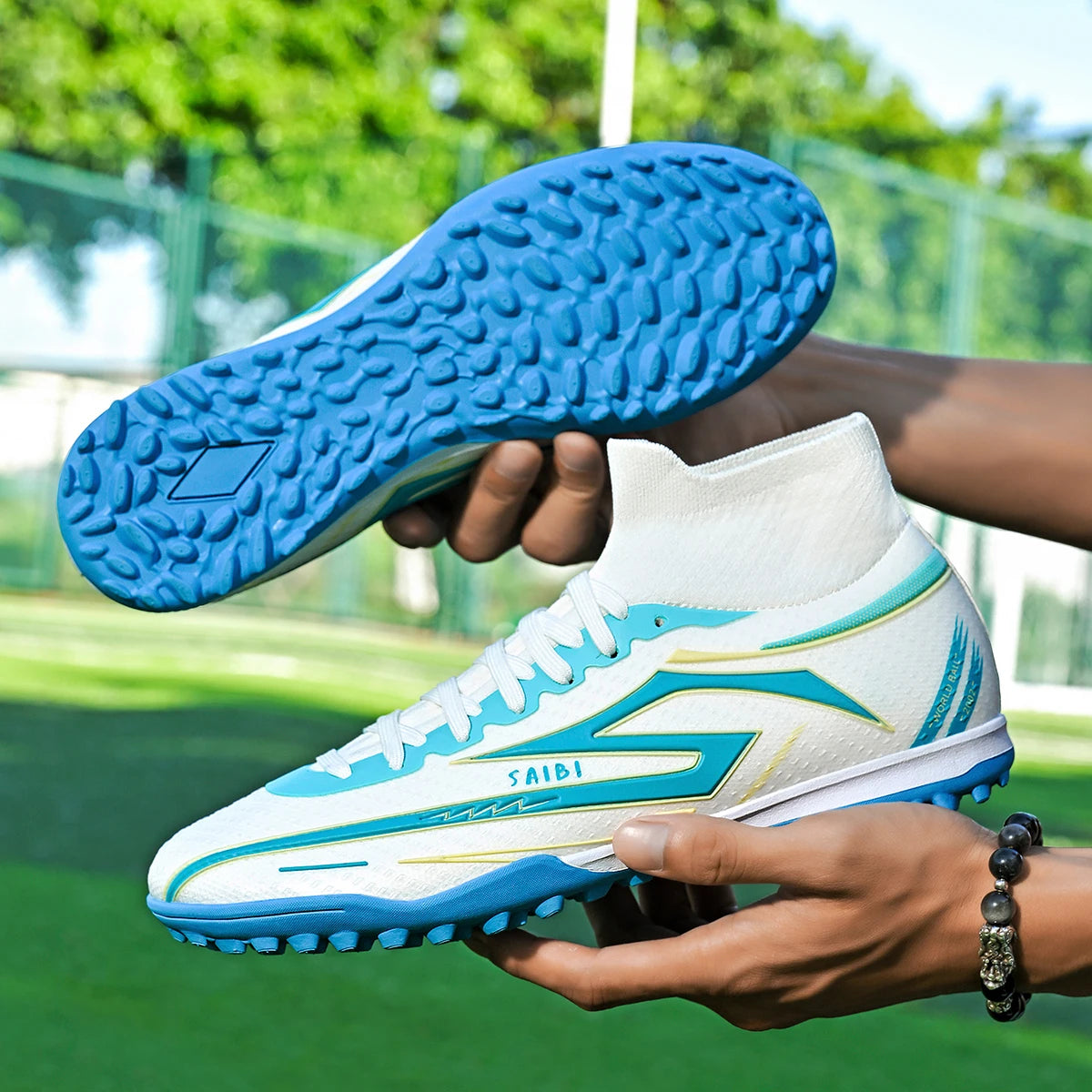 Scarpe da calcio Outdoor TF Turf: tomaia in tessuto PU confortevole, suola in gomma ad alta aderenza, qualità affidabile, scarpe sportive per bambini e adolescenti