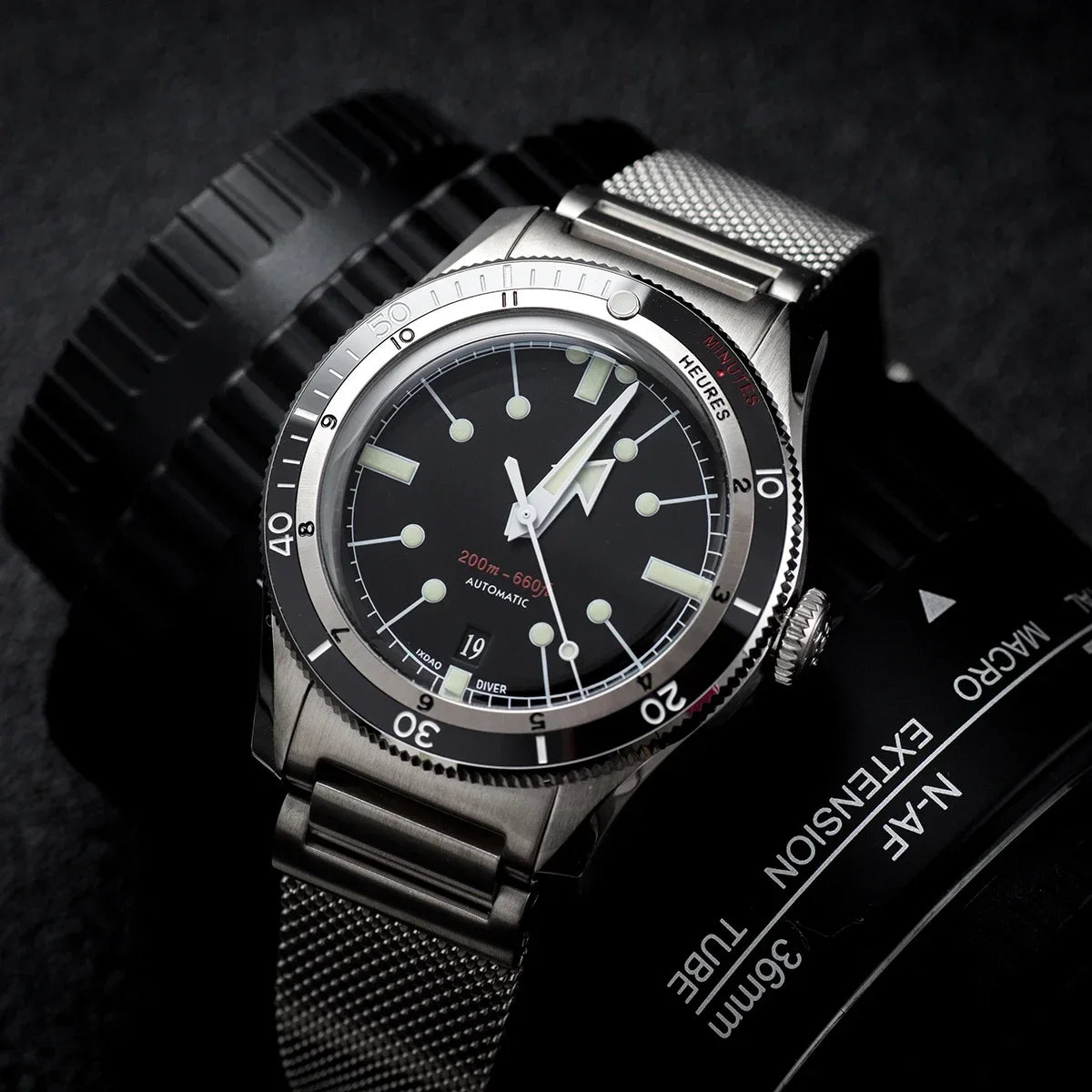 IX&DAO IPOSE 2025 new 5303 men's automatic mechanical watch PT5000 sapphire stainless steel diving 20Bar luminous C3 watches for