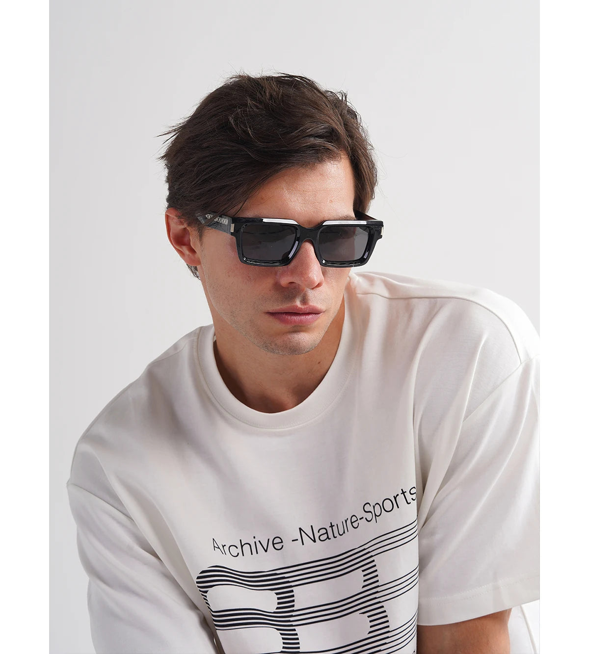 Ruiao 2026 retro black designer sunglasses vintage for women luxury square rectangular man UV400 Propionate insert pin eyewear
