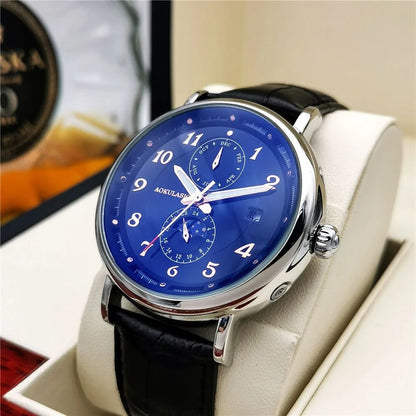 High-End Luxury Men's Mechanical Watch, Fully Automatic Skeleton Design, Fashionable Business Casual Niche Versatile Stylish Trendy Men's Wristwatch, Best-Selling Watch, Top Choice for Men's Gifts, Brand Name Watch, Preferred