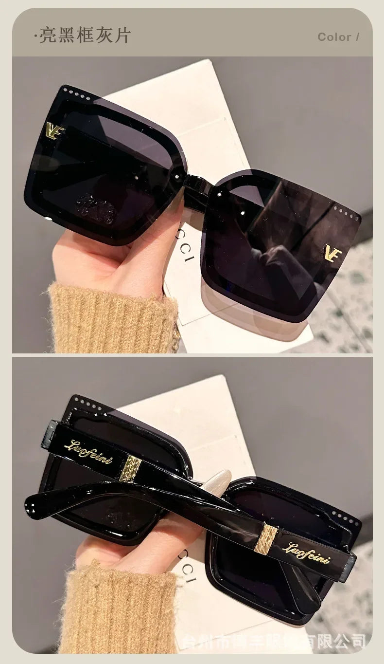 New Square Polarized Sunglasses Women Oversized Large Sun Glasses Ladies UV400 Classic Shades Oculos De Sol Luxury Designer