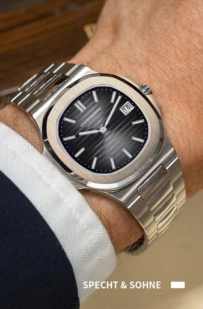 2026 New Specht & Söhne Luxury 40MM Quartz Watch For Men Super Slim Steel Sapphire Crystal 50M Waterproof 5711 Classic Watch
