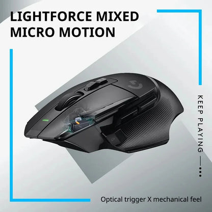 Logitech G502 X Lightspeed Ασύρματο Gaming Ποντίκι με υβριδικούς οπτικομηχανικούς διακόπτες LIGHTFORCE, αισθητήρα gaming HERO 25K, συμβατό, Νέο