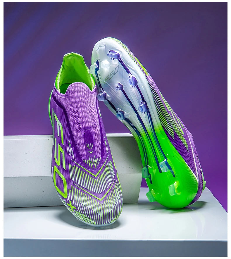 New Men’s Soccer Shoes Grass Football Boots Ultralight Sport Comfortable Indoor Cleats Non-Slip FG Turf Futsal Adult Non-Slip
