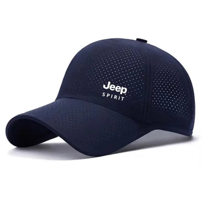 JEEP Spirit Quick drying Sports Hat Men's and Women's Duck billed Hat Spring/Summer Baseball Hat Breathable Sunscreen Hat