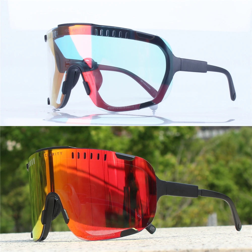 Original DEVOURS Photochromic Cycling Sunglasses Men women Sport Mountain Bike bicycle Glasses MTB Eyewear Discoloration