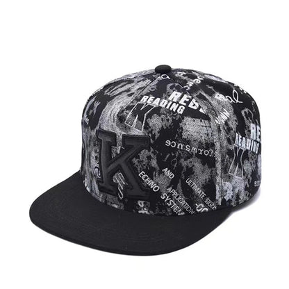 Men's Letter Embroidery All-match Flat Brim Baseball Cap Ladies Summer Hip Hop Hats Outdoor Shade Adjustable Casual Peaked Caps