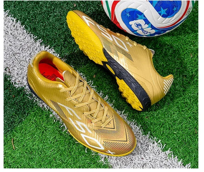 Nouvelles chaussures de football pour hommes, chaussures d'entraînement, baskets de match, chaussures de football pour terrain en herbe, chaussures de sport professionnelles antidérapantes, ultra-légères, unisexes.
