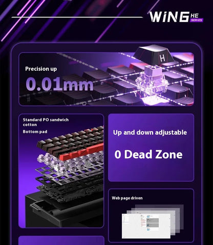 AULA WIN60 HE MAX E-Sports Keyboard 8K Polling Magnetic Swaps 0% Dead Zone RGB Unlock Dominance with This Hot Swappable Beast