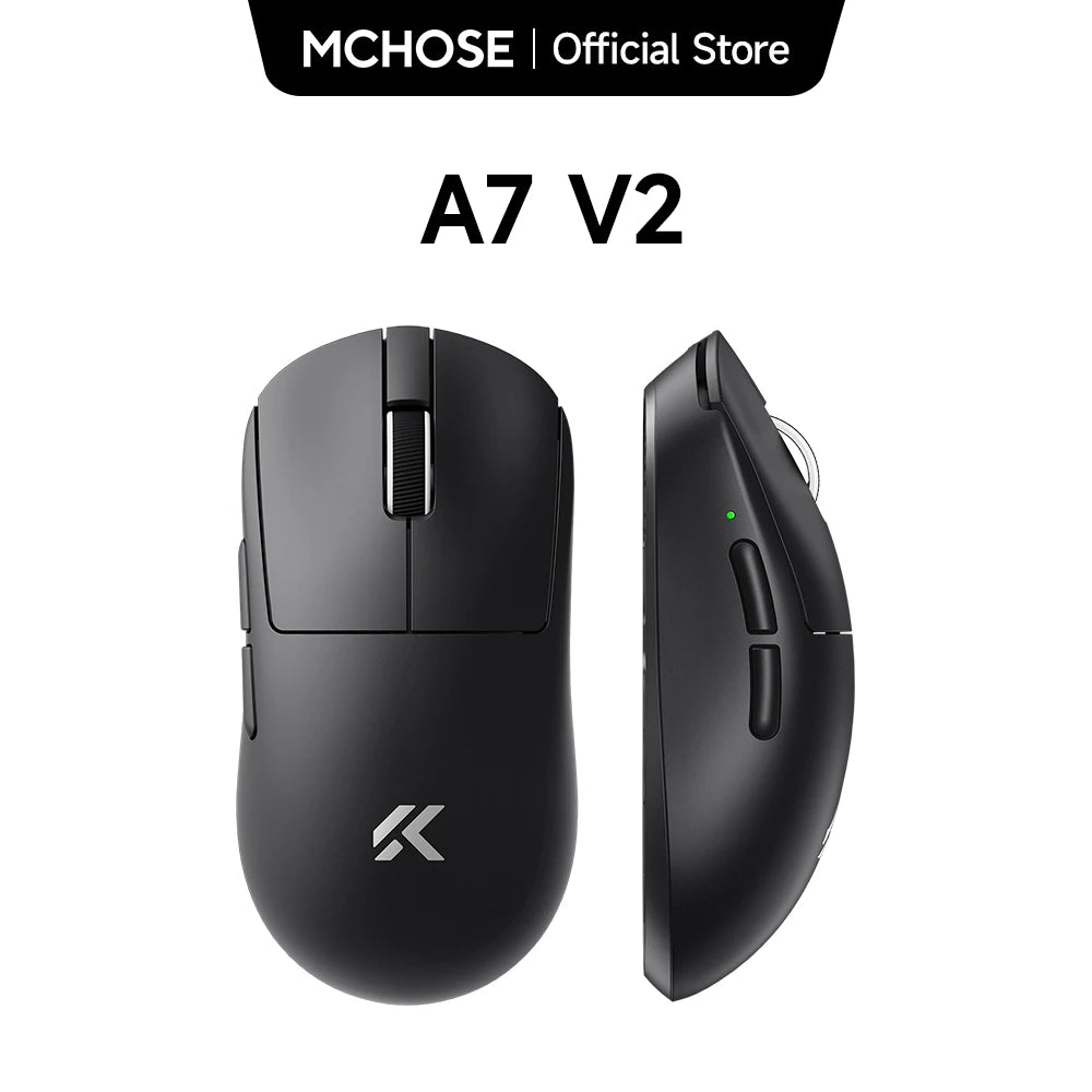 MCHOSE A7 V2 Ελαφρύ ασύρματο gaming ποντίκι με διπλό polling rate 8,000Hz, PAW3950 TI, για gaming, esports και γραφείο