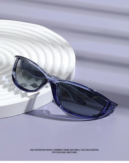Rivets Y2K Sports Punk Sunglasses Women Designer Rectangle Goggle Men Luxury Sun Glasses UV400 Driving Cycling Fashion Eyewear