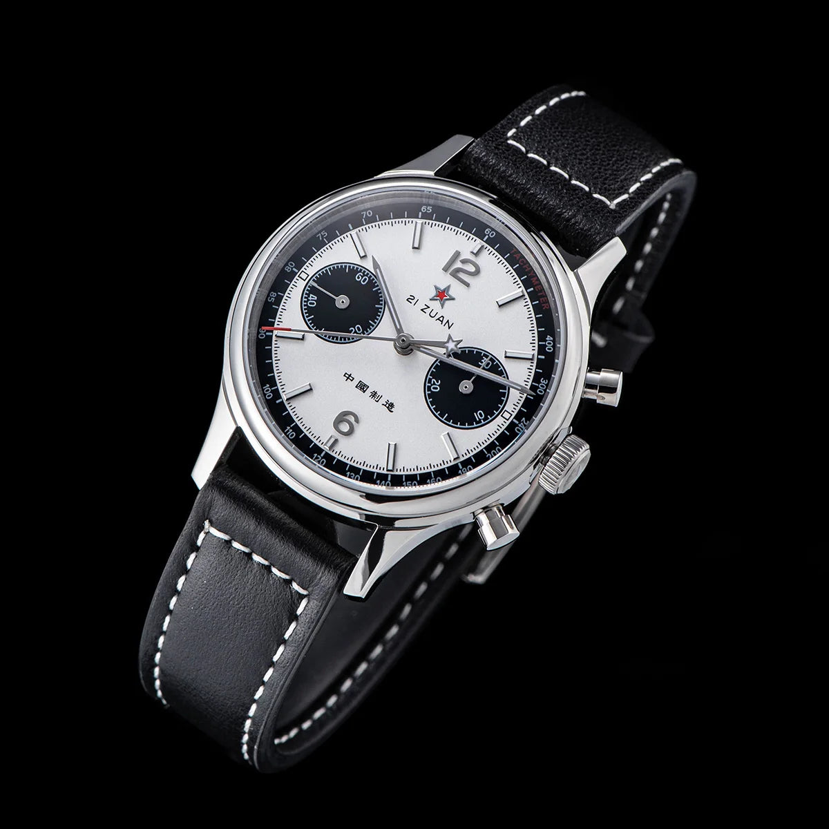 1963 Panda Pilot Chronograph Watch Men 40mm Air Force Sapphire Senior  ST1901 Mechanical Wristwatches Retro Clock Reloj Hombre
