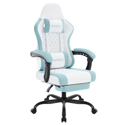 WOLTU sukamoji kompiuterio kėdė su masažo funkcija, ergonominė biuro kėdė su pagalvėle ir pakoju, reguliuojamo aukščio gaming kėdė
