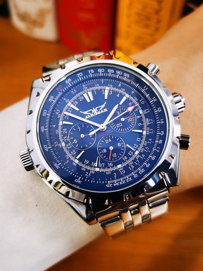 JARAGAR 212 Montre mécanique automatique pour hommes mode affaires luxe calendrier semaine montre pour hommes Premium cadeau Reloj Hombre