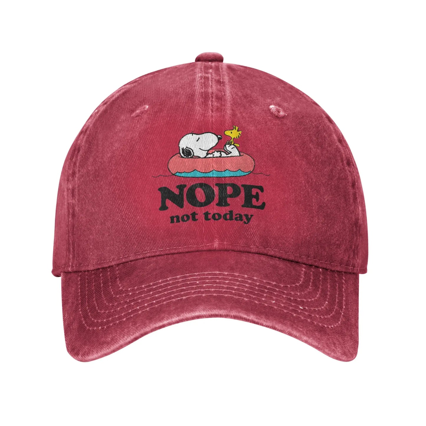 Sleeping Snoopy Baseball Caps Casual Distressed Washed  Snapback Cap Unisex Style Outdoor Summer Adjustable Caps Hat