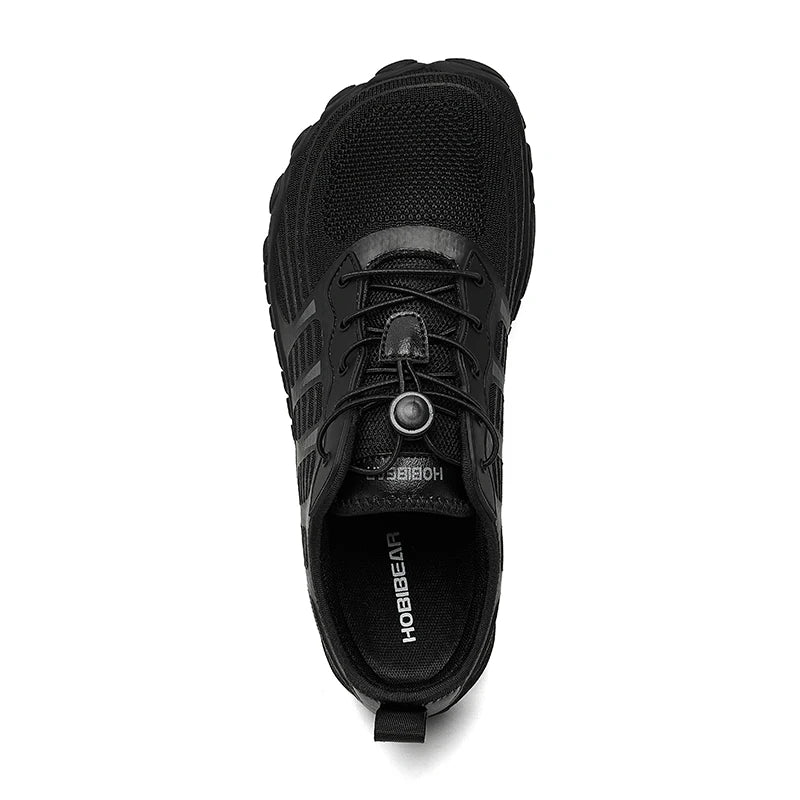 HOBIBEAR Wide Toe Barefoot Sneaker Unisex Non Slip Outdoor Athletic Shoes Elastic Band Beach Sneakers