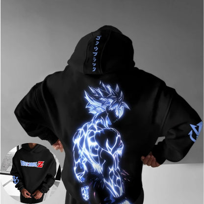 Dragon Ball Goku Graphic Hoodie Men Women Spring Autumn Streetwear Oversized Casual Hooded Sweatshirt Pullover Tops Anime Print