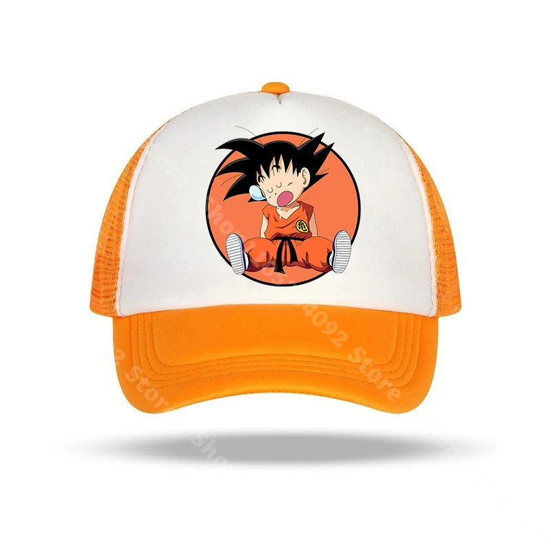 Dragon Ball-baseballkepsar med anime-karaktärer, solhattar för barn och vuxna, andningsbara sommarhattar i ledig stil, justerbara kepsar med skärm, presenter