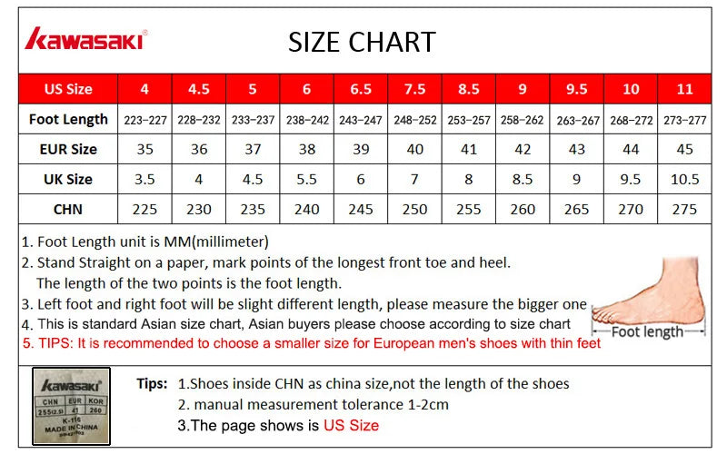 Kawasaki  Mens Badminton Shoes Professional Sports Shoes for Women Breathable Indoor Court Sneakers K-086