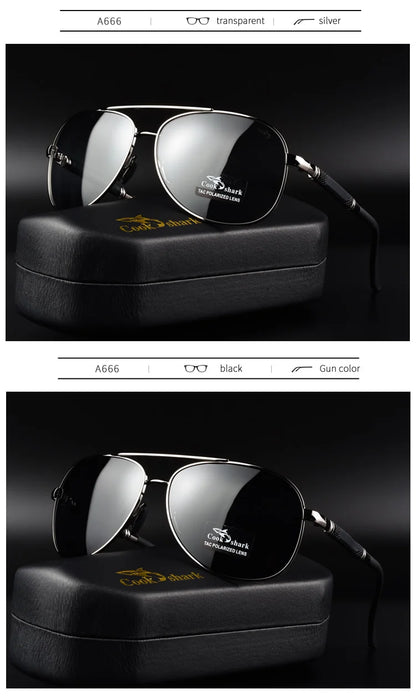 Cook polarizer color-changing sunglasses male driver fishing sunglasses day and night driving special glasses tide