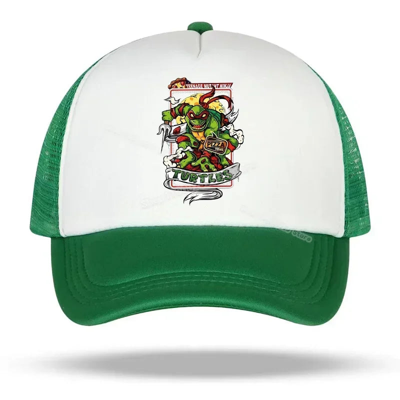 Teenage Mutant Ninja Turtles Baseball Cap Embroidered Cartoon Anime Print Hats Duck Tongue Hat Nethats Sun Visor Headgear Gifts
