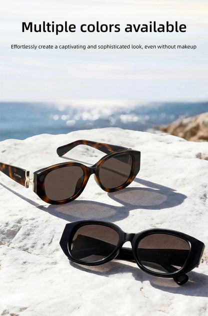 CAPONI New Polarized Women Sunglasses Fshion Luxury Acetate Outdoor Original Design Eyewear UV400 Protection Brown Shade CP36023