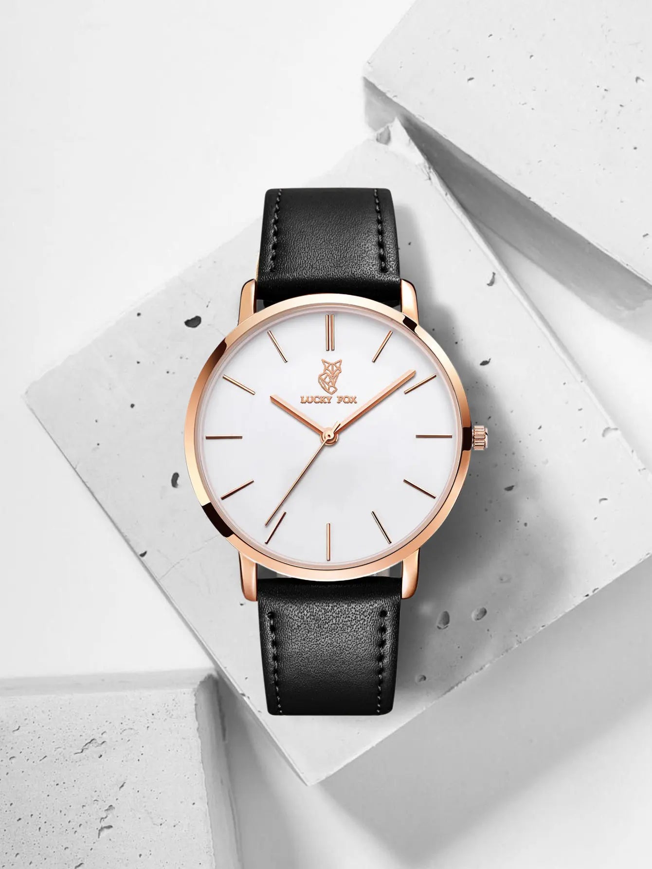 LUCKY FOX Classic Luxury Men Watch Simple Casual Men and Women Round Large Dial Quartz Watch Clock Gifts Men Reloj
