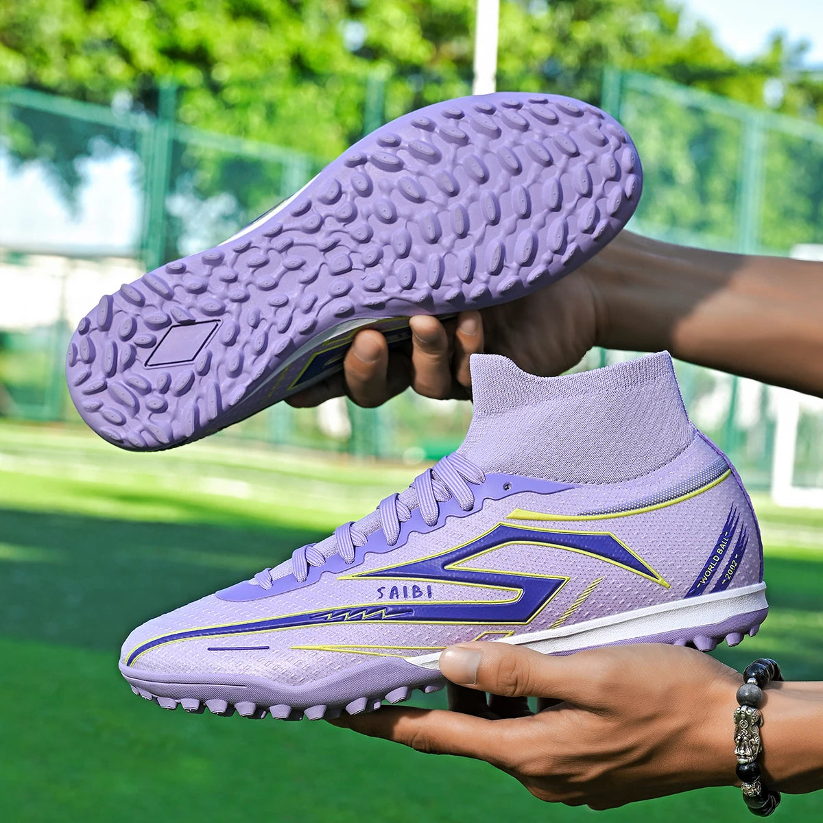 Scarpe da calcio Outdoor TF Turf: tomaia in tessuto PU confortevole, suola in gomma ad alta aderenza, qualità affidabile, scarpe sportive per bambini e adolescenti